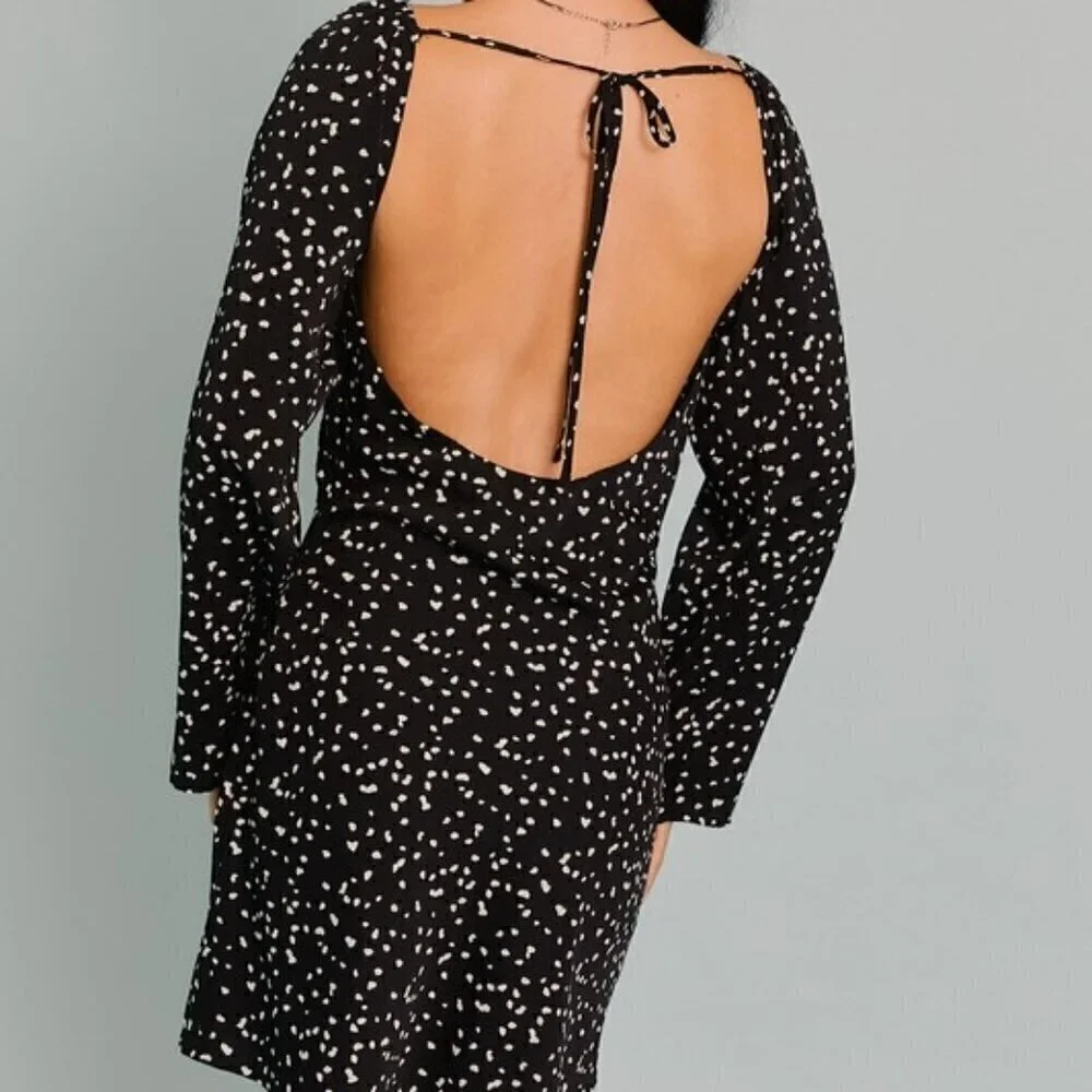 IVE BEEN SPOTTED LONG SLEEVE MINI DRESS - Picture 3 of 3